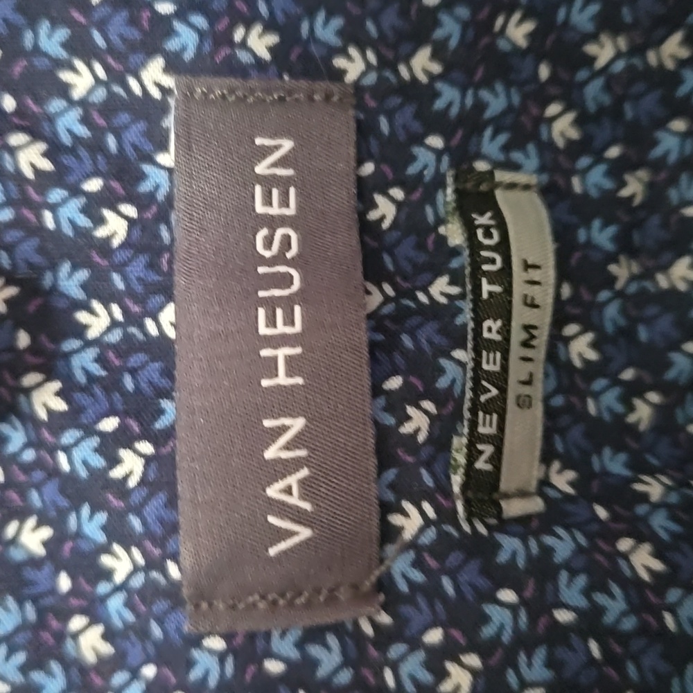 Van Heusen Blue Patterned Shirt - Picture 6 of 13